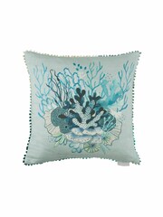 Voyage Seafoam Coralie Coastal Loop Edge Cushion - Image 2 of 4