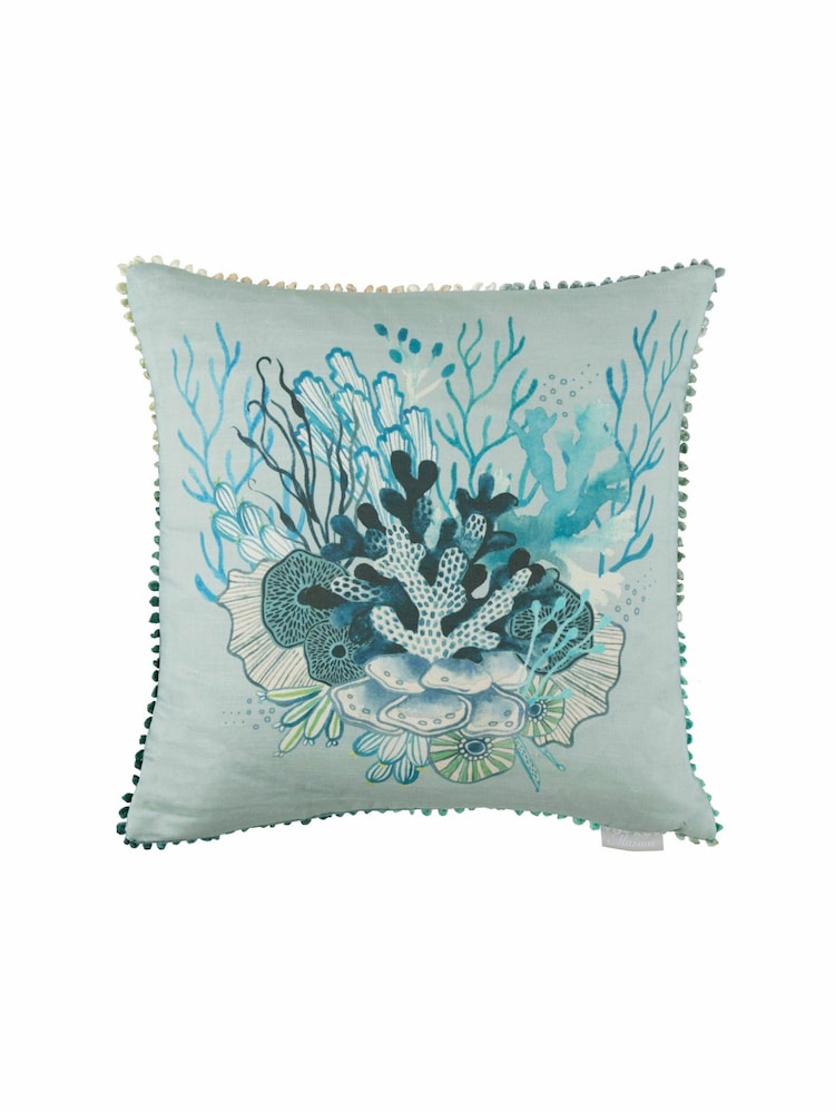 Voyage Seafoam Coralie Coastal Loop Edge Cushion - Image 2 of 4