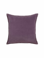 Voyage Plum Stitch Plain Blanket Stitched Cushion - Image 2 of 4