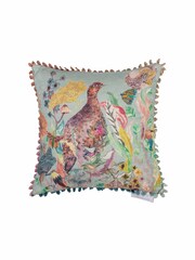 Voyage Robins Egg Lady Grouse Animal Loop Edge Cushion - Image 1 of 3