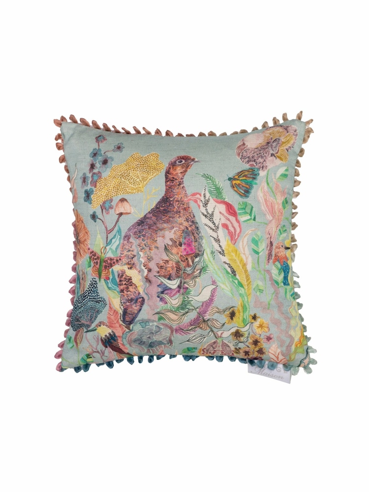 Voyage Robins Egg Lady Grouse Animal Loop Edge Cushion - Image 1 of 3