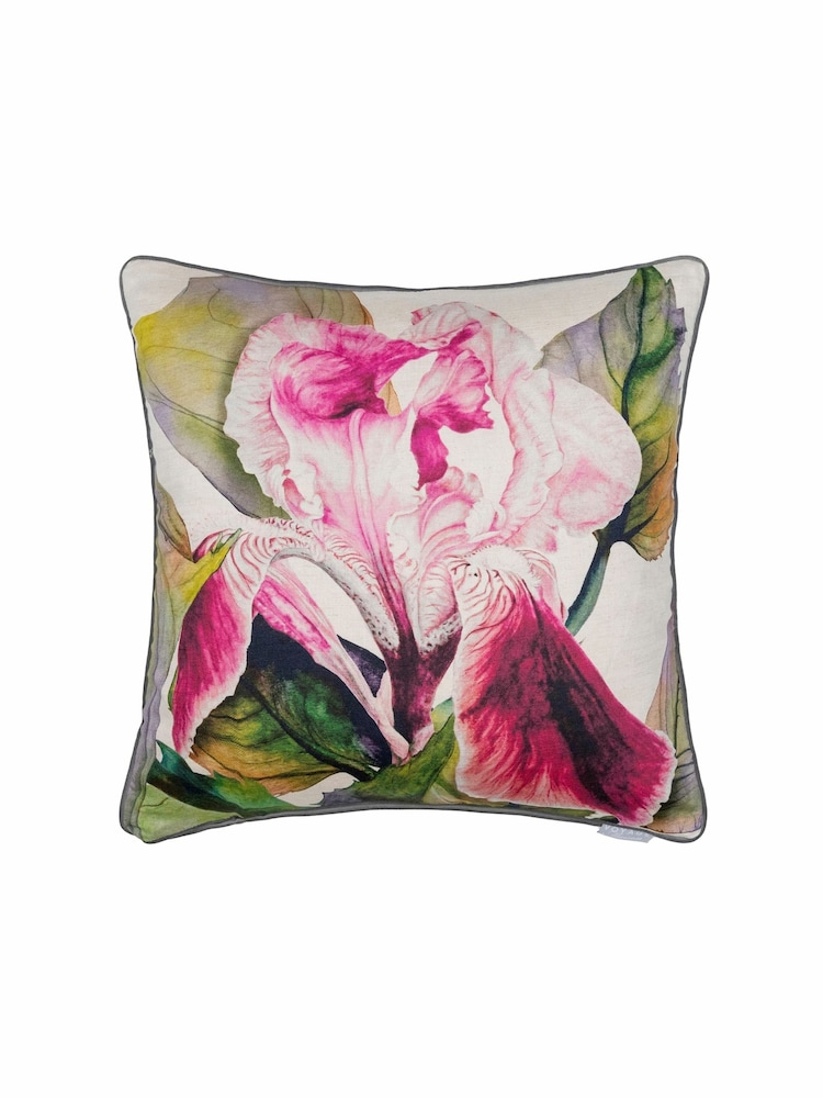 Voyage Fuchsia Darwen Floral Piped Cushion - Image 2 of 4