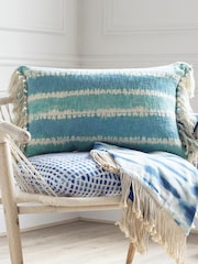 Voyage Seafoam Cairns Abstract Fringed Cushion - Image 1 of 4