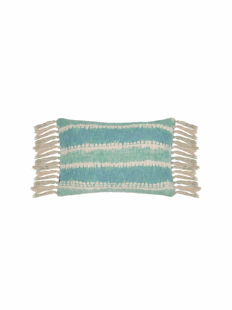 Voyage Seafoam Cairns Abstract Fringed Cushion - Image 2 of 4