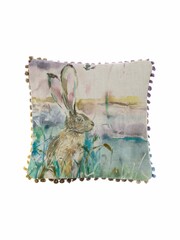 Voyage Natural Morning Hare Animal Loop Edge Cushion - Image 1 of 2