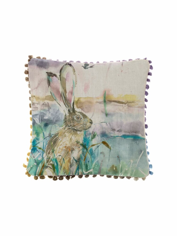 Voyage Natural Morning Hare Animal Loop Edge Cushion - Image 1 of 2