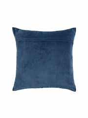 Voyage Bluebell 50 x 50cm Taro Embroidered Velvet Cushion - Image 3 of 4