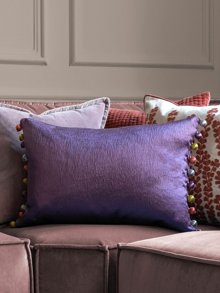Voyage Plum Glaze Plain Piped Cord Cushion - Image 1 of 3