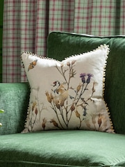 Voyage Clay Braeside Floral Animal Loop Edge Cushion - Image 1 of 4