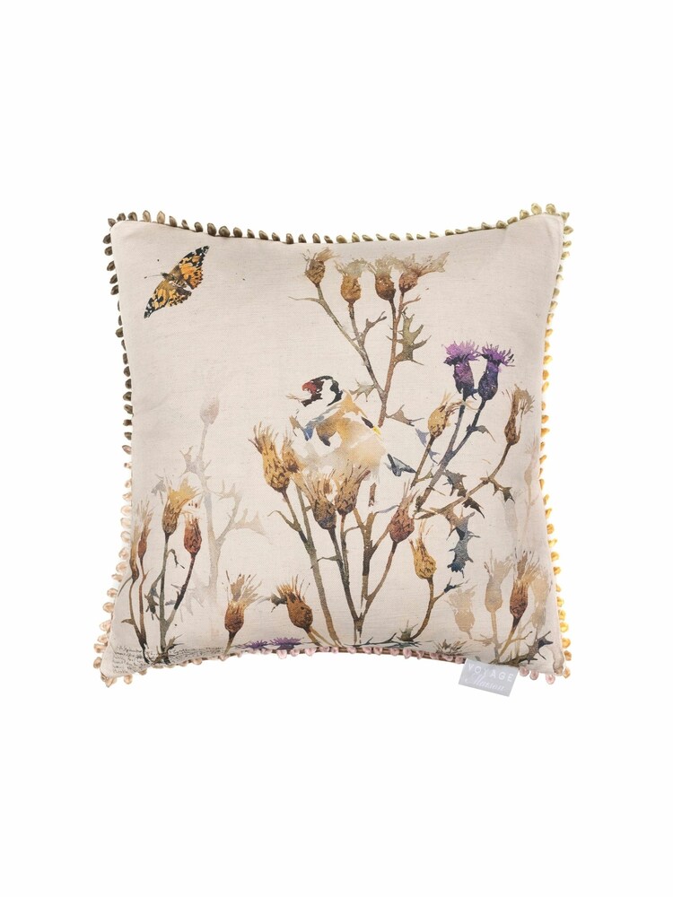 Voyage Clay Braeside Floral Animal Loop Edge Cushion - Image 2 of 4