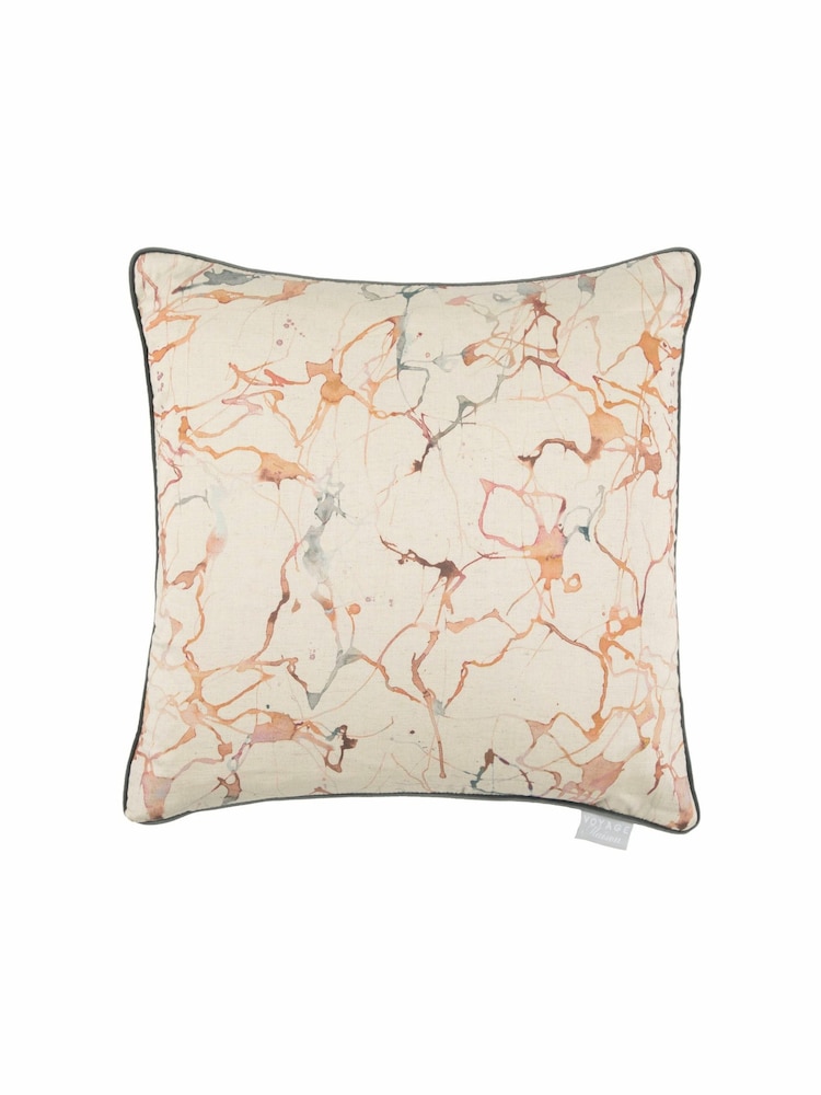 Voyage Rosewater Carrara Abstract Piped Cushion - Image 2 of 4