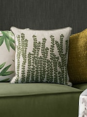 Voyage Sage Herb Floral Piped Cushion - Image 1 of 4