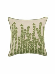 Voyage Sage Herb Floral Piped Cushion - Image 2 of 4