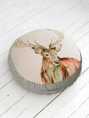 Voyage Multicoloured Mr Stag Animal Floor Cushion - Image 1 of 2