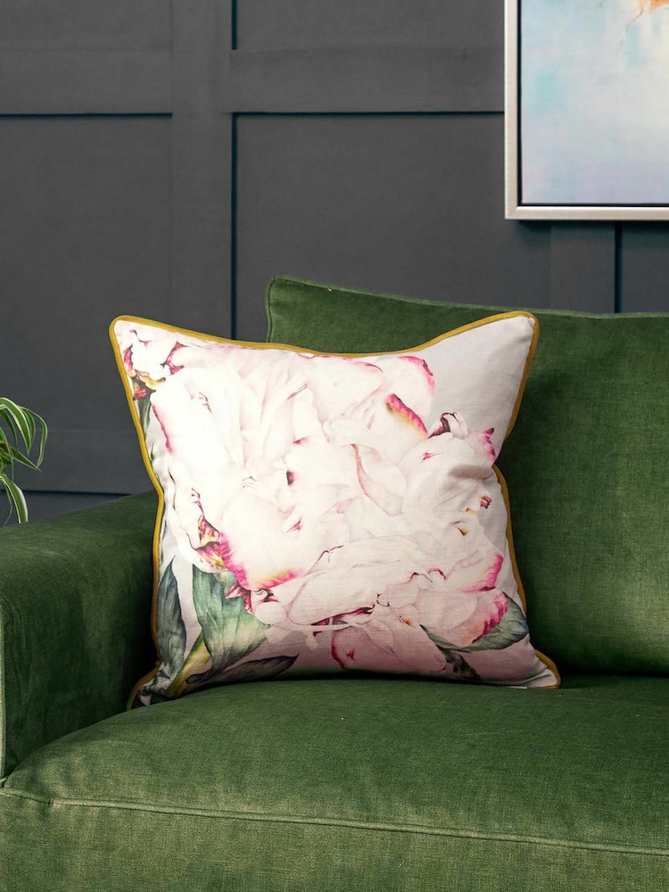 Voyage Fuchsia Parcevall Geometric Piped Cushion - Image 1 of 4