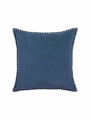 Voyage Bluebell Stitch Plain Blanket Stitched Cushion - Image 2 of 4