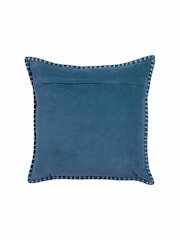 Voyage Bluebell Stitch Plain Blanket Stitched Cushion - Image 3 of 4