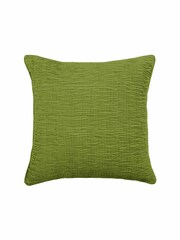 Voyage Olive 50 x 50cm Rainfall Textured Pleated Cushion - Image 2 of 4
