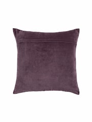 Voyage Plum 50 x 50cm Taro Embroidered Velvet Cushion - Image 3 of 4
