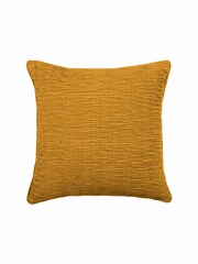 Voyage Marigold 50 x 50cm Rainfall Textured Pleated Cushion - Image 2 of 4