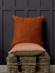Voyage Cinnamon 50 x 50cm Rainfall Textured Pleated Cushion - Image 1 of 4