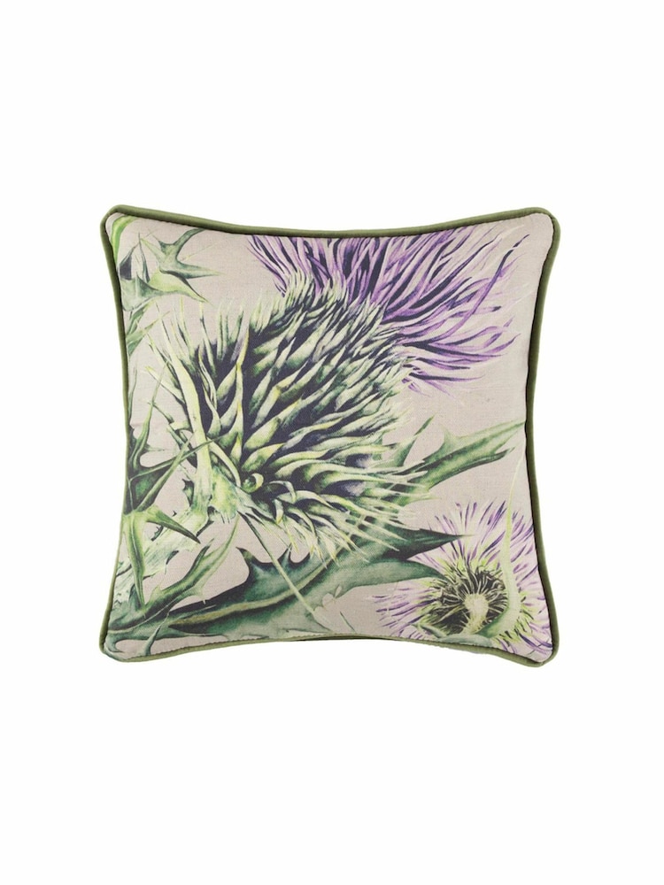 Voyage Damson Penton Floral Piped Cushion - Image 3 of 3