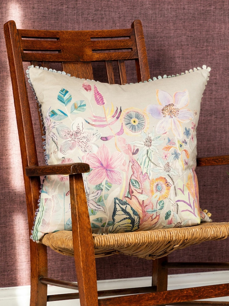 Voyage Haze 50 x 50cm Primrose Floral Cushion - Image 1 of 4