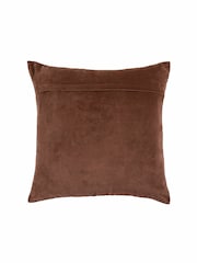 Voyage Persimmon Red 50 x 50cm Taro Embroidered Velvet Cushion - Image 3 of 4