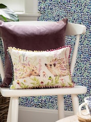 Voyage Linen Buttons And Ginger Animal Loop Edge Cushion - Image 1 of 4