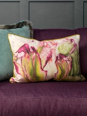 Voyage Fuchsia Bodmin Floral Piped Cushion - Image 1 of 4