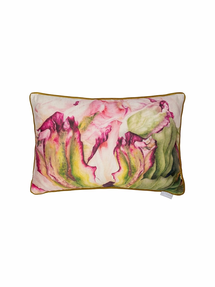 Voyage Fuchsia Bodmin Floral Piped Cushion - Image 2 of 4