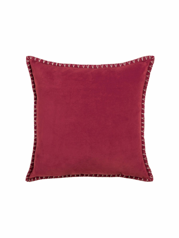 Voyage Pomegranate Stitch Plain Blanket Stitched Cushion - Image 2 of 4