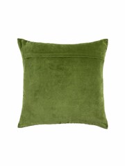 Voyage Grass Green 50 x 50cm Taro Embroidered Velvet Cushion - Image 5 of 6