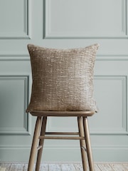 Voyage Desert Brown 50 x 50cm Rainfall Textured Pleated Cushion - Image 1 of 4