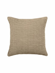 Voyage Desert Brown 50 x 50cm Rainfall Textured Pleated Cushion - Image 2 of 4