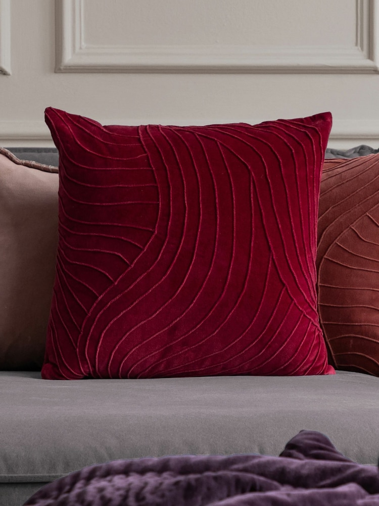 Voyage Pomegranate Waterfall Abstract Cushion - Image 1 of 4