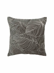 Voyage Iron Grey 50 x 50cm Taro Embroidered Velvet Cushion - Image 2 of 4