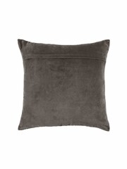 Voyage Iron Grey 50 x 50cm Taro Embroidered Velvet Cushion - Image 3 of 4