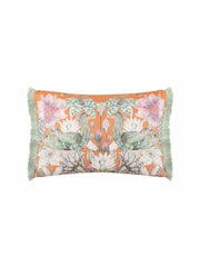 Voyage Rust Acanthis Animal Floral Fringed Cushion - Image 2 of 4