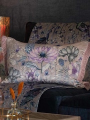 Voyage Violet Nesidora Floral Pom-Pom Cushion - Image 1 of 4