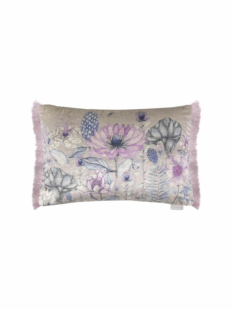 Voyage Violet Nesidora Floral Pom-Pom Cushion - Image 2 of 4