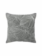Voyage Steel Grey 50 x 50cm Taro Embroidered Velvet Cushion - Image 2 of 4
