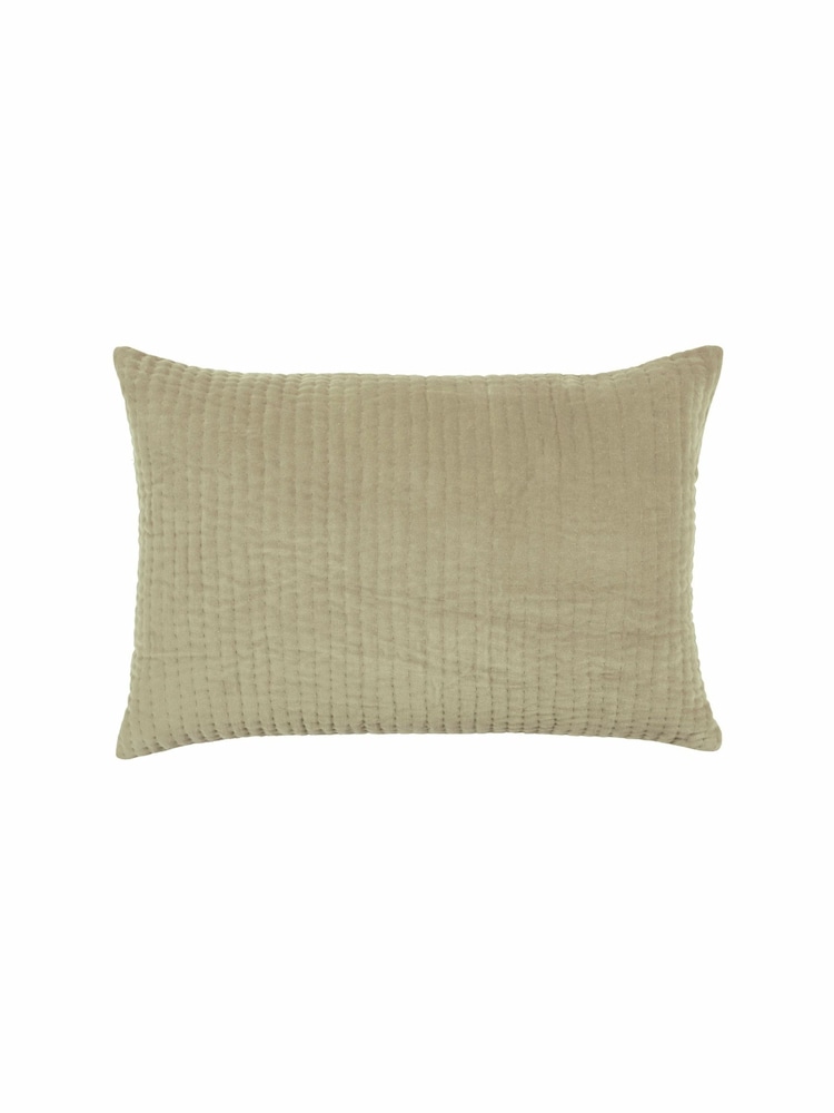 Voyage Quartz Cream 40 x 60cm Haze Velvet Cushion - Image 2 of 4