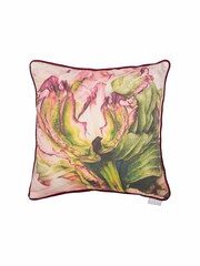 Voyage Fuchsia Heligan Linen Floral Piped Cushion - Image 2 of 3