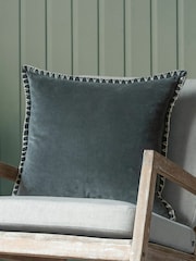 Voyage Storm Stitch Plain Blanket Stitched Cushion - Image 1 of 4