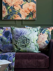 Voyage Damson Penton Floral Piped Cushion - Image 1 of 4