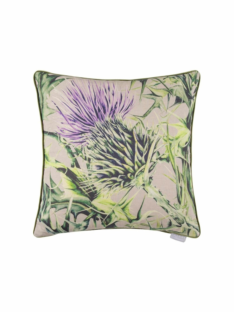 Voyage Damson Penton Floral Piped Cushion - Image 2 of 4