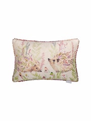 Voyage Linen Buttons And Ginger Animal Loop Edge Cushion - Image 2 of 4