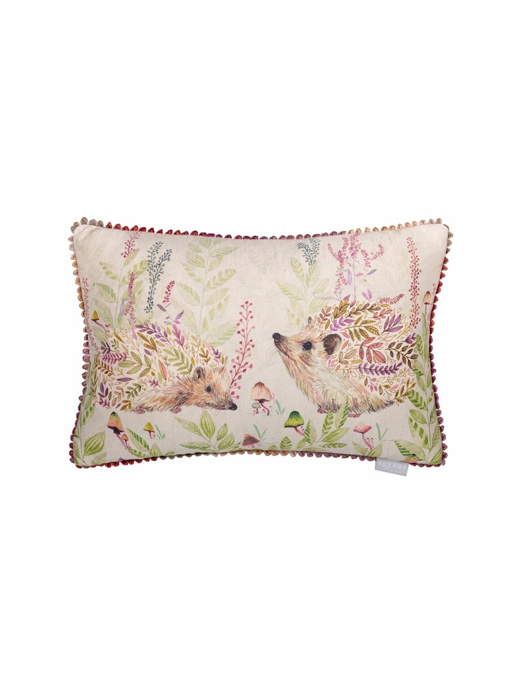 Voyage Linen Buttons And Ginger Animal Loop Edge Cushion - Image 2 of 4