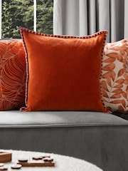 Voyage Sunset Stitch Plain Blanket Stitched Cushion - Image 1 of 4